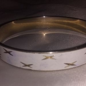 Gold toned enamel bangle